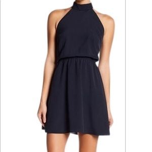 HAUTE HIPPIE halter sleeveless short cocktail